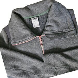 Helly Hansen Womens Fleece Jacket Coat Full zip SZ Small Mock Neck Gray Outdoors